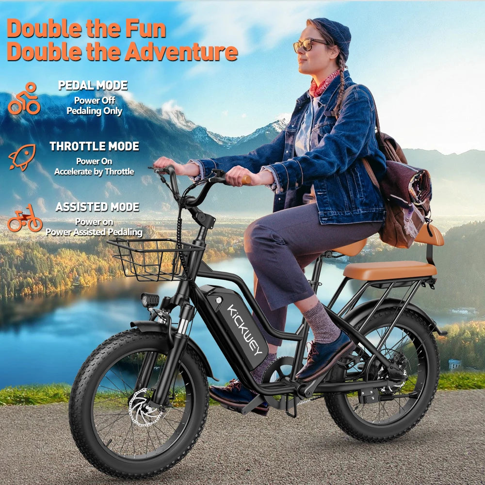 Kickwey Electric Mountain Bike 48V 1500W Removable Battery
