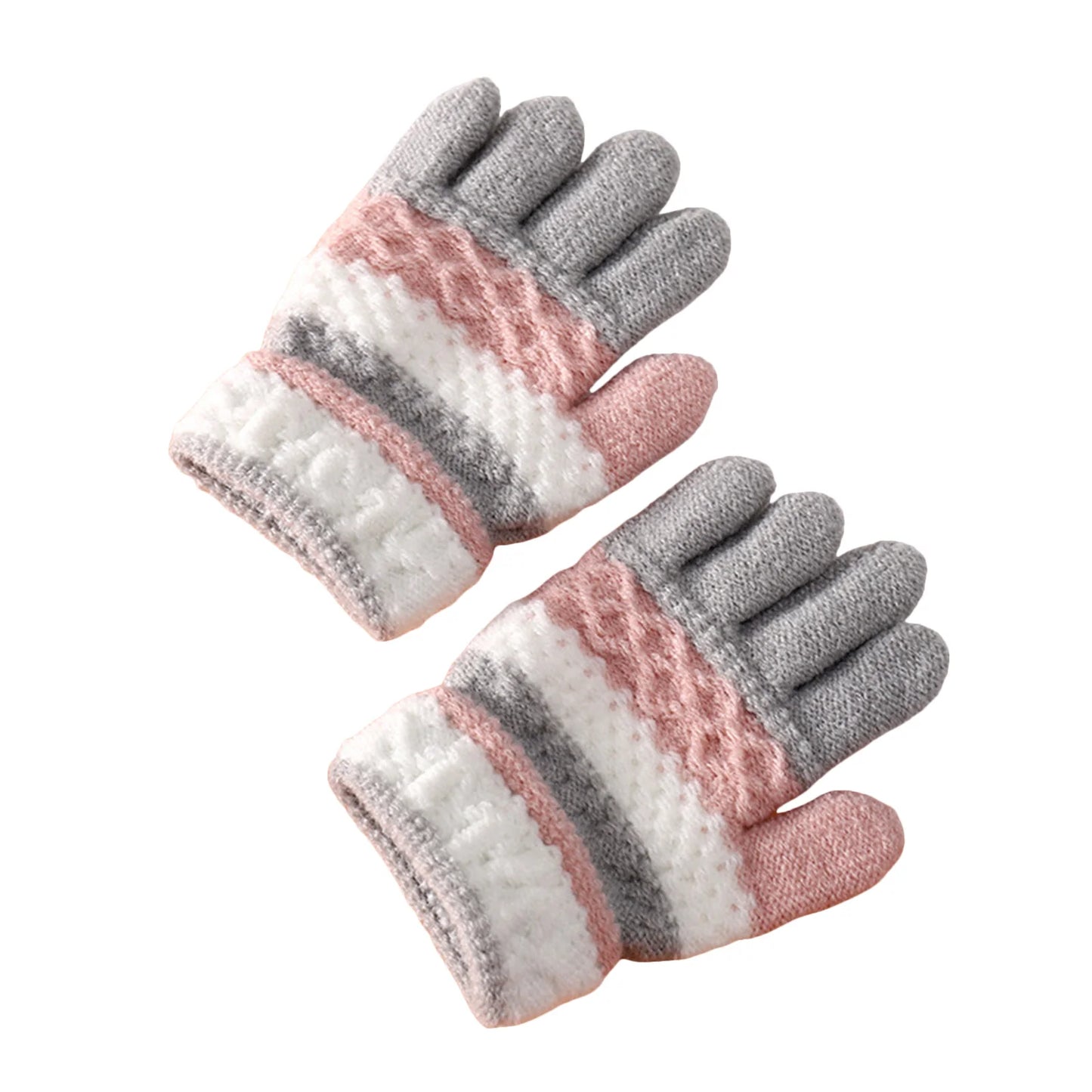 Kids Winter Gloves For Boys And Girls Size 4 To 7 Stretchy Warm Mittens