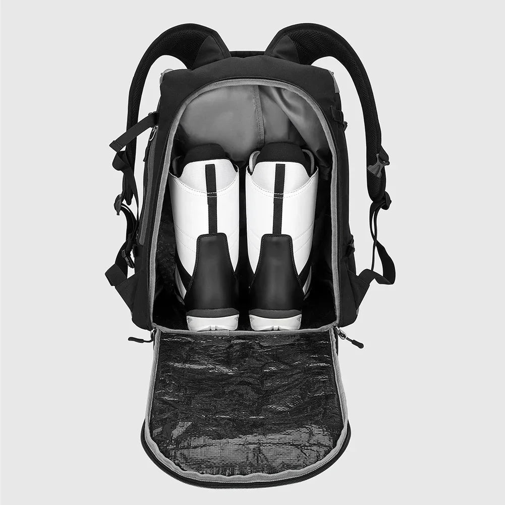 65L Ski Boot Bag Waterproof Rucksack With Helmet Compartment For Men Women