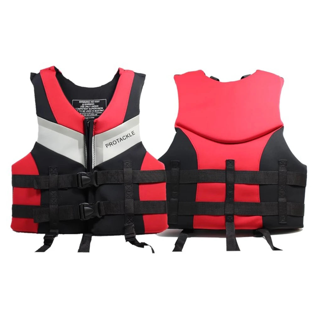 Neoprene Sea Life Jacket Adults Men Buoyancy Drifting Safety Vest Buckle Floating Foam Surfing Sailboard Racing Boats Kayaks