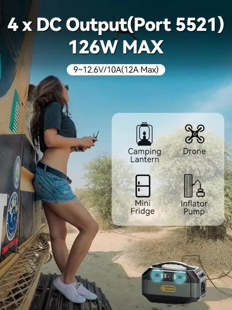 Portable Solar Generator 288.6Wh 330W Outdoor Power Station