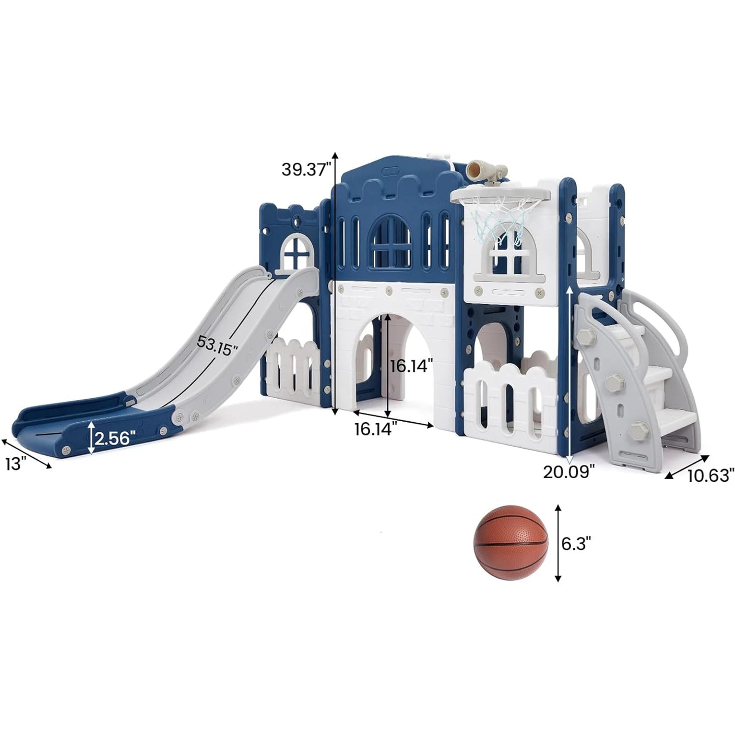 8 In 1 Toddler Slide Indoor Playground, Indoor Slide Toddler Playset For Toddlers 1-3, Kids Outdoor Playground With Slide