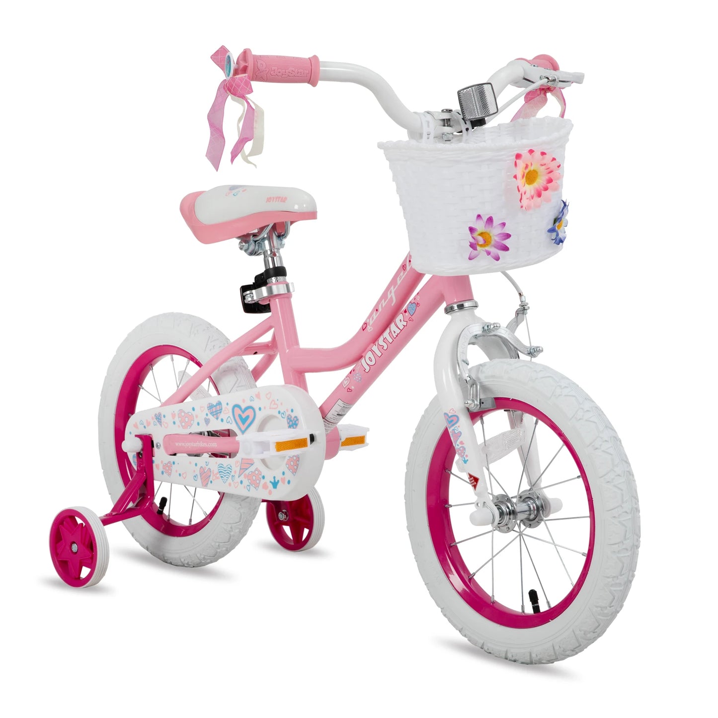 JOYSTAR Colorful Girls Bike With Basket And Training Wheels 12 14 16 18 Inch